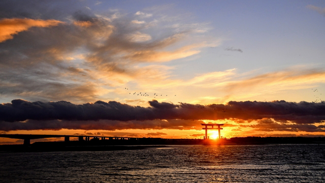 弁天島海浜公園 弁天夕照